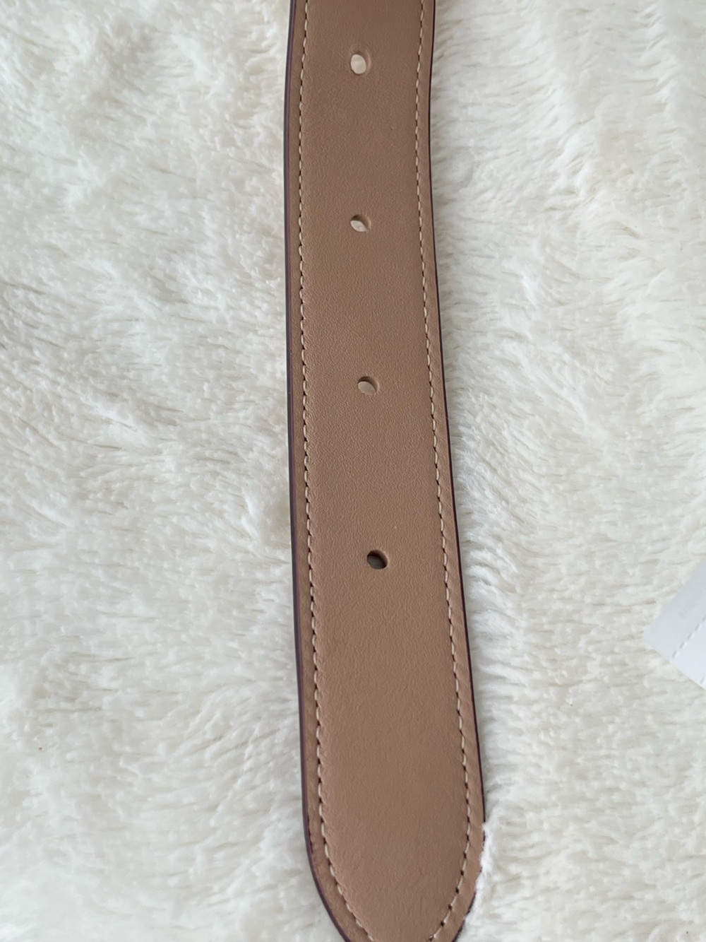 NWT Coach Signature Light Beige with Silver Buckle Leather Purse Strap - Picture 6 of 10